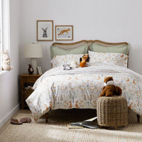 Forest Animals Classic Cool Organic Cotton Percale Sham - Ivory Multi, Standard,Ivory Multi