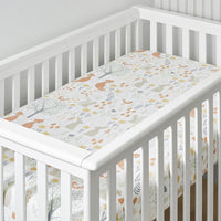 Forest Animals Classic Cool Organic Cotton Percale Fitted Crib Sheet - Ivory Multi,Ivory Multi
