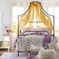 Pastel Poppies Classic Cool Organic Cotton Percale Pillowcase Set - White Multi, Standard,White Multi