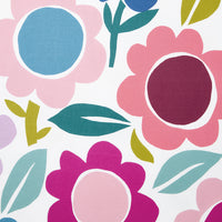 Joyful Flower Classic Cool Organic Cotton Percale Sham - White Multi, Standard,White Multi