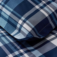 Handsome Tartan Classic Cool Organic Cotton Percale Sham - Blue Multi, Standard,Blue Multi