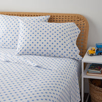 Dot Classic Cool Organic Cotton Percale Pillowcase Set - Light Blue, Standard,Light Blue
