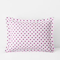 Dot Classic Cool Organic Cotton Percale Sham - Fuchsia, Standard,Fuchsia