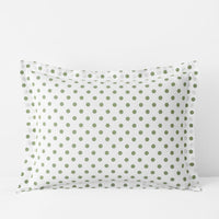 Dot Classic Cool Organic Cotton Percale Sham - Moss, Standard,Moss