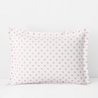 Dot Classic Cool Organic Cotton Percale Sham - Petal Pink, Standard,Petal Pink