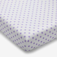 Dot Classic Cool Organic Cotton Percale Crib Sheet - Lilac, Crib,Lilac