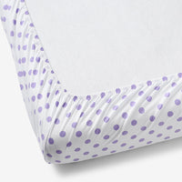 Dot Classic Cool Organic Cotton Percale Crib Sheet - Lilac, Crib,Lilac