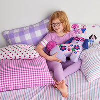 Dot Classic Cool Organic Cotton Percale Bed Sheet Set - Fuchsia, Twin XL,Fuchsia
