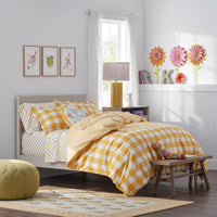 Dot Classic Cool Organic Cotton Percale Bed Sheet Set - Yellow, Twin XL,Yellow