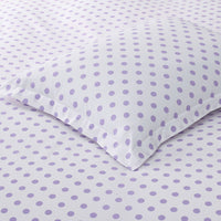 Dot Classic Cool Organic Cotton Percale Duvet Cover Set - Lilac, Twin/Twin XL,Lilac