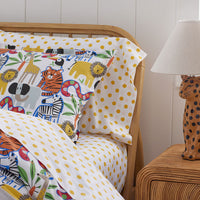 Dot Classic Cool Organic Cotton Percale Duvet Cover Set - Yellow, Twin/Twin XL,Yellow