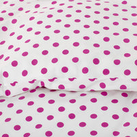 Dot Classic Cool Organic Cotton Percale Comforter Set - Fuchsia, Twin/Twin XL,Fuchsia
