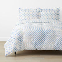 Dot Classic Cool Organic Cotton Percale Comforter Set - Light Blue, Twin/Twin XL,Light Blue