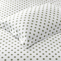 Dot Classic Cool Organic Cotton Percale Comforter Set - Moss, Twin/Twin XL,Moss