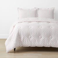 Dot Classic Cool Organic Cotton Percale Comforter Set - Petal Pink, Twin/Twin XL,Petal Pink