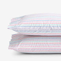 Zig Zag Classic Cool Organic Cotton Percale Pillowcase Set - Pink, Standard,Pink
