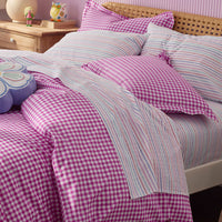 Zig Zag Classic Cool Organic Cotton Percale Pillowcase Set - Pink, Standard,Pink