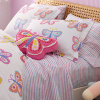 Zig Zag Classic Cool Organic Cotton Percale Bed Sheet Set - Pink, Twin XL,Pink