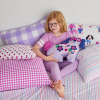 Big Check Classic Cool Organic Cotton Percale Reversible Sham - Lilac, Standard,Lilac