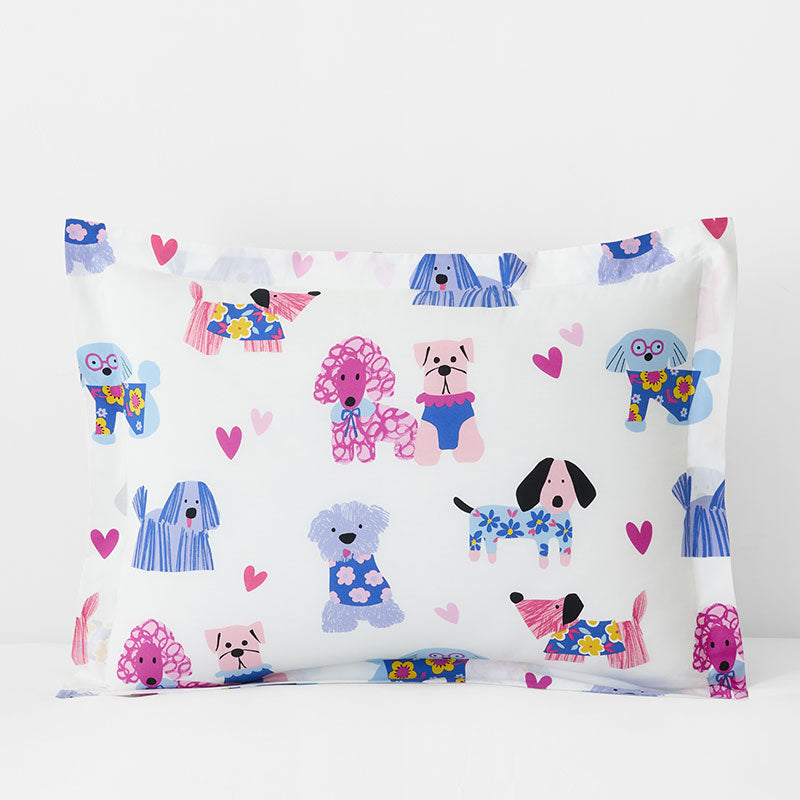 Puppy Love Classic Cool Organic Cotton Percale Sham - Multi, Standard,Multi