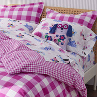 Puppy Love Classic Cool Organic Cotton Percale Bed Sheet Set - Multi, Twin XL,Multi