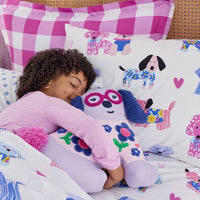 Puppy Love Classic Cool Organic Cotton Percale Comforter Set - Multi, Twin/Twin XL,Multi