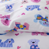 Puppy Love Classic Cool Organic Cotton Percale Comforter Set - Multi, Twin/Twin XL,Multi