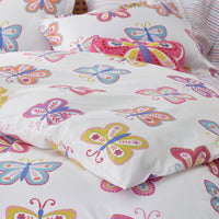 Colorful Butterflies Classic Cool Organic Cotton Percale Comforter Set - Multi, Twin/Twin XL,Multi