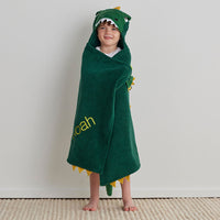Hooded Towel - Green Dino,Green Dino