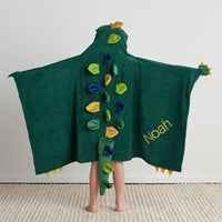 Hooded Towel - Green Dino,Green Dino