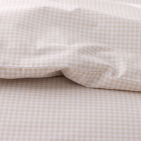 Ditsy Gingham Classic Cool Organic Cotton Percale Bed Sheet Set - Pink, Twin XL,Ditsy Gingham Pink
