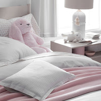 Ditsy Gingham Classic Cool Organic Cotton Percale Bed Sheet Set - Gray, Queen,Ditsy Gingham Gray