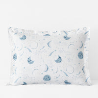 Night Sky Classic Cool Organic Cotton Percale Sham - Blue, Standard,