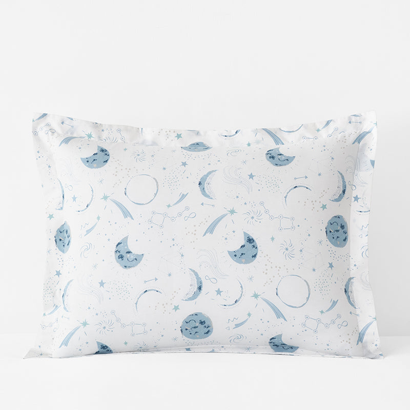 Night Sky Classic Cool Organic Cotton Percale Sham - Blue, Standard,