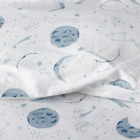 Night Sky Classic Cool Organic Cotton Percale Sham - Blue, Toddler,Night Sky White