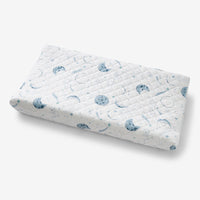 Night Sky Classic Cool Organic Cotton Percale Quilted Changing Pad Cover - Blue,Night Sky White