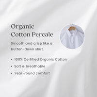 Night Sky Classic Cool Organic Cotton Percale Quilted Changing Pad Cover - Blue,Night Sky White