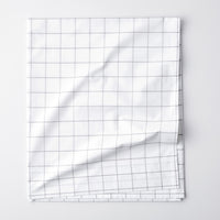 Tailored Stripes and Plaids Classic Cool Cotton Percale Flat Bed Sheet - Block Plaid Light Graphite, Twin/Twin XL,Block Plaid Light Graphite