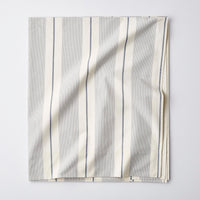 Tailored Stripes and Plaids Classic Cool Cotton Percale Flat Bed Sheet - Wide Stripe Navy, Twin/Twin XL,Wide Stripe Navy