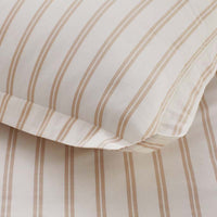 Tailored Stripes and Plaids Classic Cool Cotton Percale Flat Bed Sheet - Narrow Stripe Gold, Twin/Twin XL,Narrow Stripe Gold