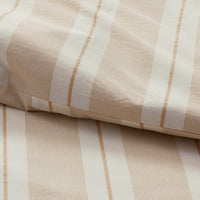 Tailored Stripes and Plaids Classic Cool Cotton Percale Fitted Bed Sheet - Wide Stripe Gold, Twin XL,Wide Stripe Gold