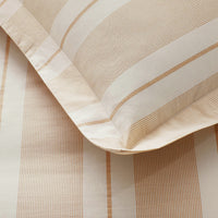 Tailored Stripes and Plaids Classic Cool Cotton Percale Fitted Bed Sheet - Wide Stripe Gold, Twin XL,Wide Stripe Gold