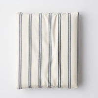 Tailored Stripes and Plaids Classic Cool Cotton Percale Fitted Bed Sheet - Narrow Stripe Navy, Twin XL,Narrow Stripe Navy