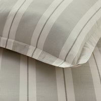 Tailored Stripes and Plaids Classic Cool Cotton Percale Bed Duvet Cover - Wide Stripe Moss Green, Twin/Twin XL,Wide Stripe Moss Green