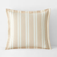 Tailored Stripes and Plaids Classic Cool Cotton Percale Sham - Wide Stripe Gold, Euro,Wide Stripe Gold