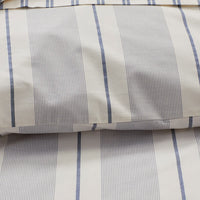 Tailored Stripes and Plaids Classic Cool Cotton Percale Sham - Wide Stripe Navy, Standard,Wide Stripe Navy