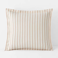 Tailored Stripes and Plaids Classic Cool Cotton Percale Sham - Narrow Stripe Gold, Euro,Narrow Stripe Gold