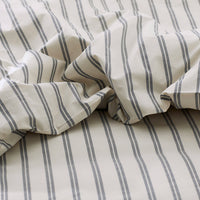 Tailored Stripes and Plaids Classic Cool Cotton Percale Sham - Narrow Stripe Navy, Standard,Narrow Stripe Navy