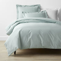 4-Piece Classic Cool Cotton Percale Solid Bedding Bundle - Twin XL, Sea Mist,Sea Mist