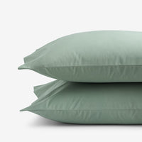4-Piece Classic Cool Cotton Percale Solid Bedding Bundle - Twin XL, Thyme,Thyme